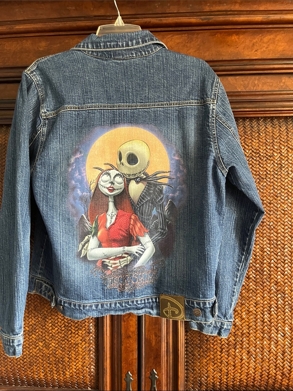 Disney Blue Denim Jacket with The Nightmare Before Christmas Back Print
